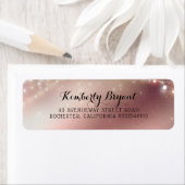 Roos Gold Glitter en String Lights Etiket (Insitu)