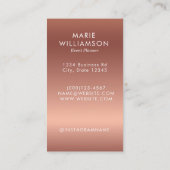 Roos Gold Glitter Event Planner ballonartiest Visitekaartje (Achterkant)