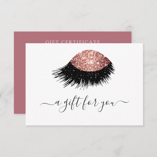 Roos Gold Glitter Eye Cadebewijs (Voorkant / Achterkant)