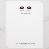 Roos Gold Glitter Eyes Briefhoofd (Voorkant / Achterkant)