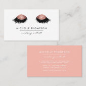 Roos Gold Glitter Eyes Visitekaartje (Voorkant / Achterkant)