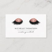 Roos Gold Glitter Eyes Visitekaartje (Voorkant)
