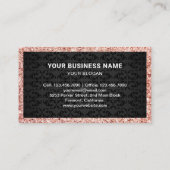 Roos Gold Glitter Floral Cake Pastry Chef Bakery Visitekaartje (Achterkant)