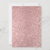 Roos Gold Glitter Floral Chalkboard Brunch Bubbly Kaart (Achterkant)