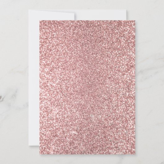 Roos Gold Glitter Floral Chalkboard Brunch Bubbly Kaart (Achterkant)