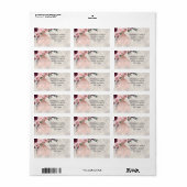 Roos Gold Glitter Floral Quinceañera Etiket (Full Sheet)