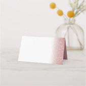 Roos Gold Glitter Folded Weduwgoedkaart Plaatskaartje (Achterkant)