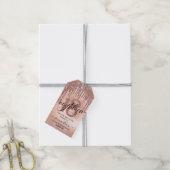 Roos Gold Glitter & Folie 18e verjaardag Hartelijk Cadeaulabel (Met Touw)