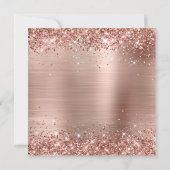 Roos Gold Glitter Folie 50e verjaardag Kaart (Achterkant)