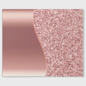 Roos Gold Glitter Folie Cadeaupapier (Vlak)