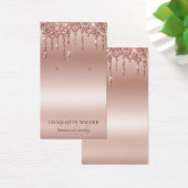 Roos Gold Glitter Folie juwelen Visitekaartje (Bureau)