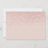 Roos Gold Glitter Foto eerste Heilige Communie Bedankkaart (Achterkant)