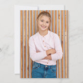 Roos Gold Glitter Foto eerste Heilige Communie Kaart (Achterkant)