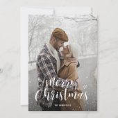 Roos Gold Glitter-fotokerstkaarten Feestdagenkaart (Voorkant)