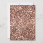 Roos Gold Glitter-fotokerstkaarten Feestdagenkaart (Achterkant)