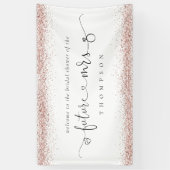 Roos Gold Glitter Future Mrs Welcome Vrijgezellenf Spandoek (Verticaal)