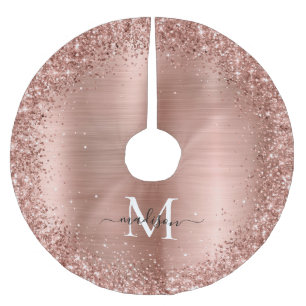 Roos Gold Glitter geborsteld Metaal Monogram Manus Kerstboom Rok