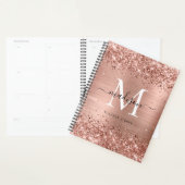 Roos Gold Glitter geborsteld Metaal Monogram Manus Planner (Display)