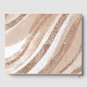 Roos Gold Glitter geborsteld ontwerp Gastenboek (Achterkant)
