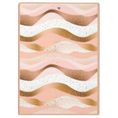 Roos Gold Glitter geborsteld ontwerp Klembord (Achterkant)