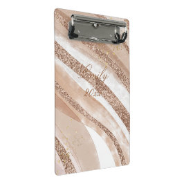 Roos Gold Glitter geborsteld ontwerp Mini Klembord