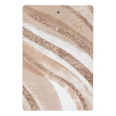 Roos Gold Glitter geborsteld ontwerp Mini Klembord (Achterkant)