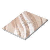 Roos Gold Glitter geborsteld ontwerp Notitieblok (Linkerzijde)