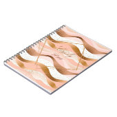 Roos Gold Glitter geborsteld ontwerp Notitieboek (Linkerzijde)