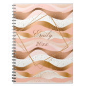 Roos Gold Glitter geborsteld ontwerp Notitieboek (Voorkant)