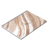 Roos Gold Glitter geborsteld ontwerp Notitieboek (Linkerzijde)