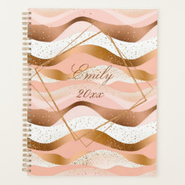 Roos Gold Glitter geborsteld ontwerp Planner