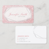 Roos Gold Glitter Gem Feminine Visitekaartje (Voorkant / Achterkant)