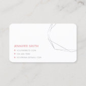 Roos Gold Glitter Gem Feminine Visitekaartje (Achterkant)