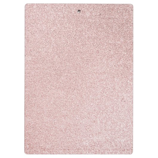 Roos Gold Glitter gepersonaliseerd klembord (Achterkant)