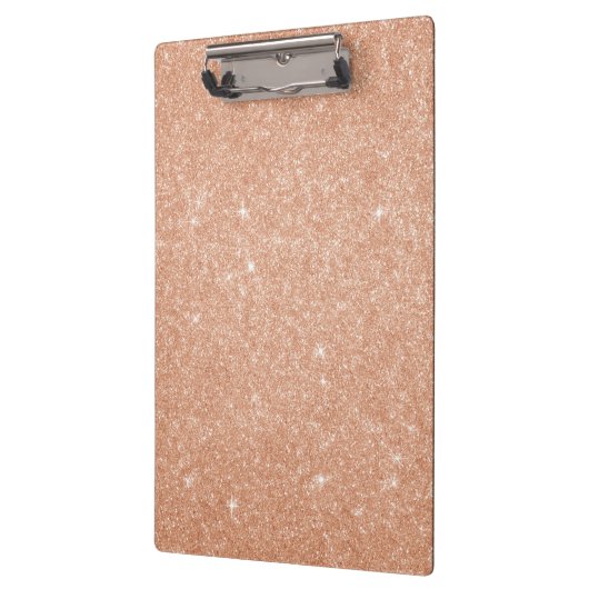 Roos Gold Glitter Gepersonaliseerde Clip Board Klembord (Links)