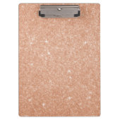 Roos Gold Glitter Gepersonaliseerde Clip Board Klembord (Voorkant)