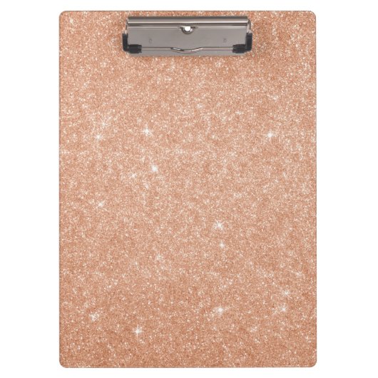Roos Gold Glitter Gepersonaliseerde Clip Board Klembord (Voorkant)