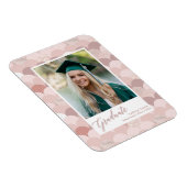 Roos Gold Glitter Girl Trendy Afstuderen Foto Magneet (Rechterzijde)