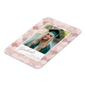 Roos Gold Glitter Girl Trendy Afstuderen Foto Magneet (Linkerzijde)