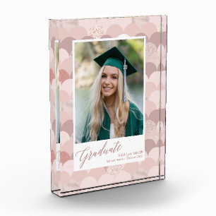 Roos Gold Glitter Girl Trendy Afstuderen Fotoblokken