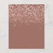 Roos Gold glitter girly script 16 verjaardagsbudge (Achterkant)