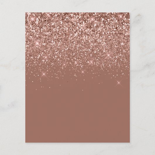 Roos Gold glitter girly script 16 verjaardagsbudge (Achterkant)