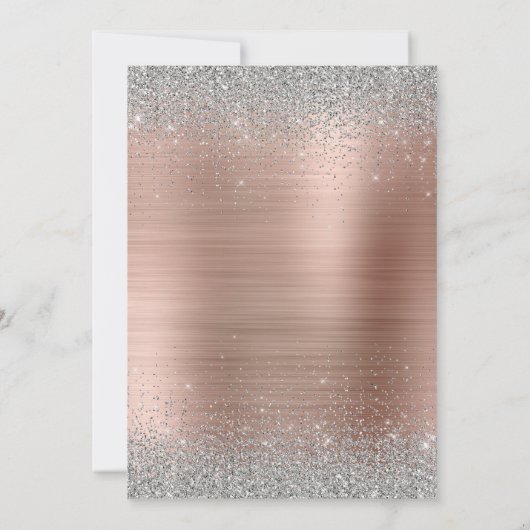 Roos Gold Glitter Glam 100th Birthday Disco Ball Kaart (Achterkant)