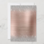 Roos Gold Glitter Glam 60th Birthday Disco Ball Kaart (Achterkant)