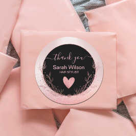 Roos Gold Glitter Glam Floral Wreator Ronde Sticker