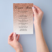 Roos Gold Glitter Glam Party Paper Menu (Hand)