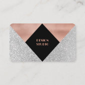 Roos Gold Glitter Glam Visitekaartje (Achterkant)