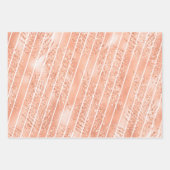 Roos Gold Glitter Glam White Patroon Inpakpapier Vel (Voorkant 2)