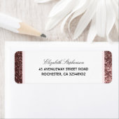 Roos Gold Glitter Glamour Vintage bruiloft Etiket (Insitu)