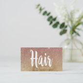 Roos Gold Glitter Gold Mesh Hair Stylist Visitekaartje (Staand voorkant)